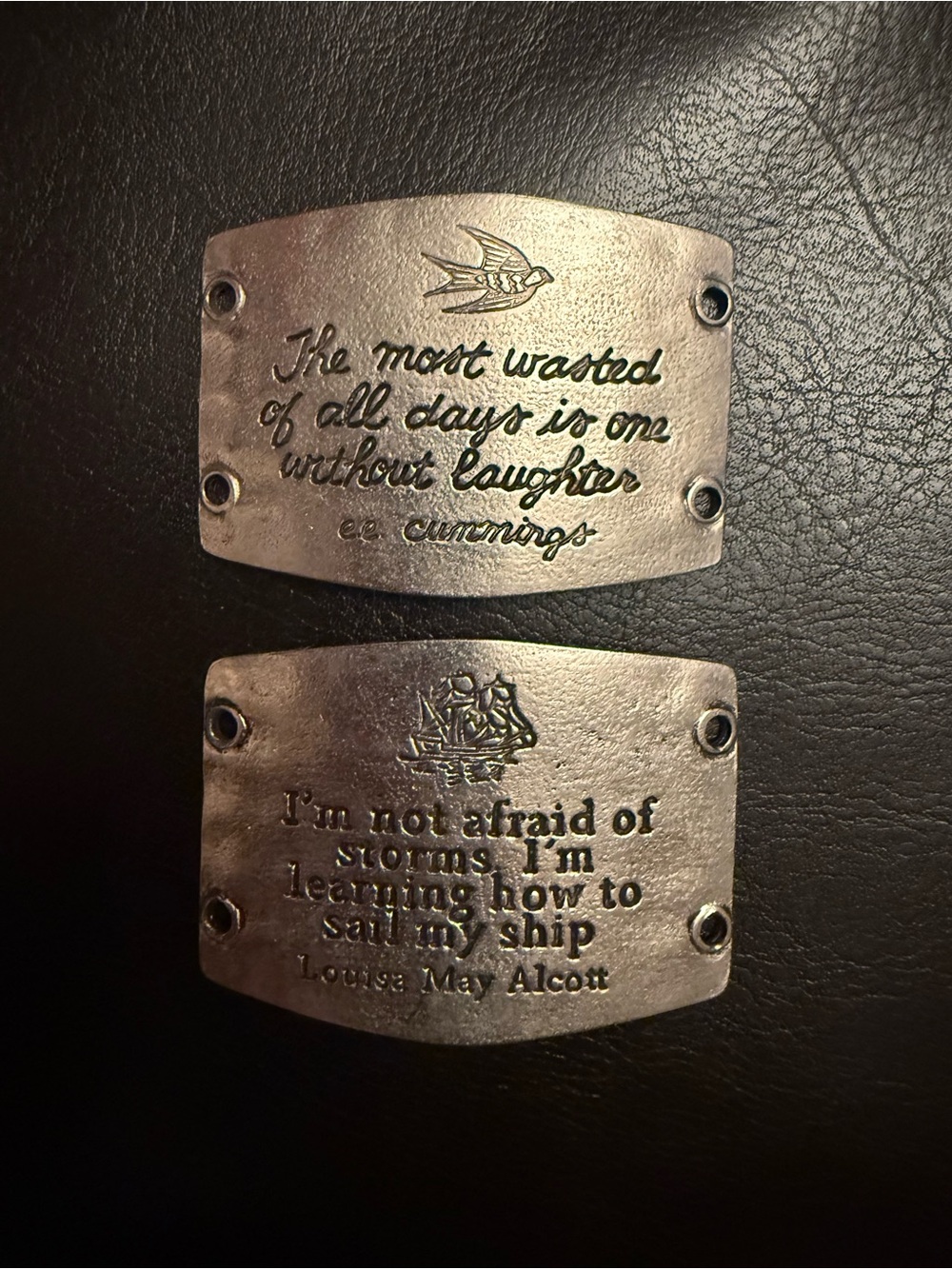 New Lenny and Eva laughter leather cuff sentiments $100 Anthropologie